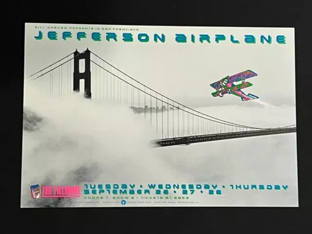 Psychedelic Original Jefferson Airplane Concert Poster @ San Francisco Fillmore