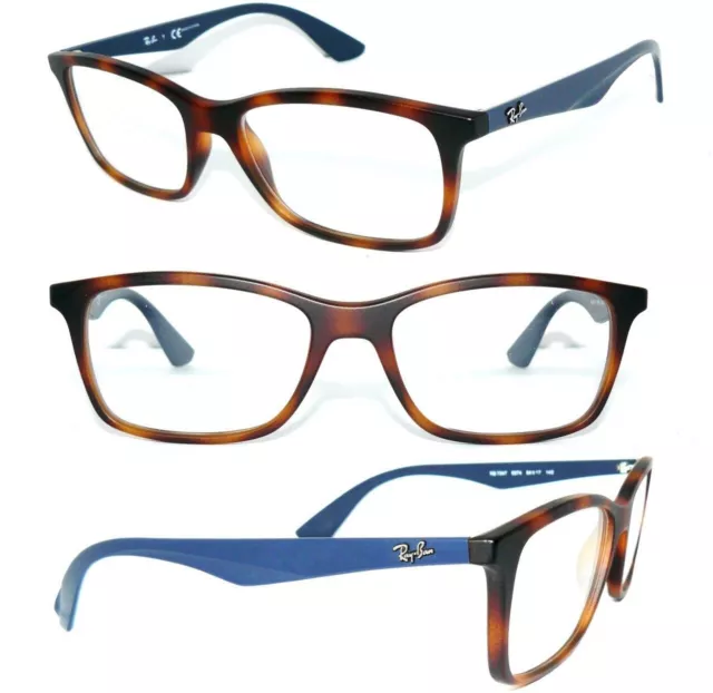 RAY BAN BRILLE BRAUN BLAU RB 7047 5574 54 LIGHTRAY 7044 HERREN FASSUNG 7025 memo