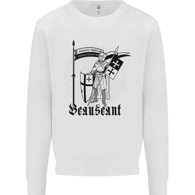 Knights Templar Beauseant St Georges Day Kids Sweatshirt Jumper