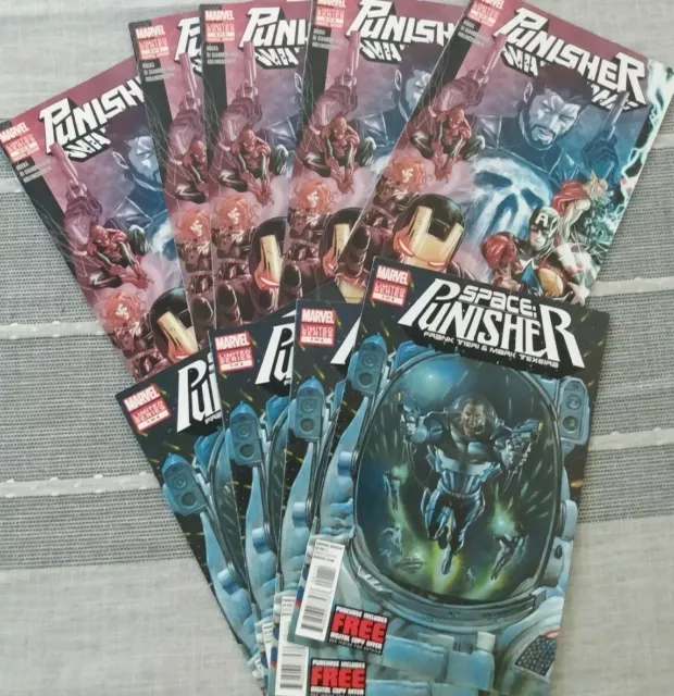 x(5) Punisher War Zone #2 & x(4) Space Punisher #1 Marvel 2012/13 Comic Books