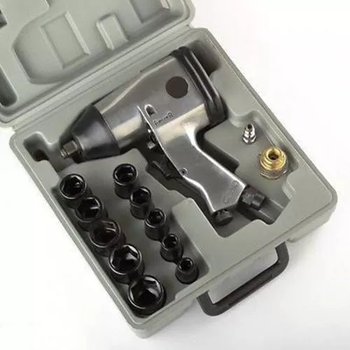 1/2" Drive Air Powered Impact Wrench and Metric Socket Set Tire Remover