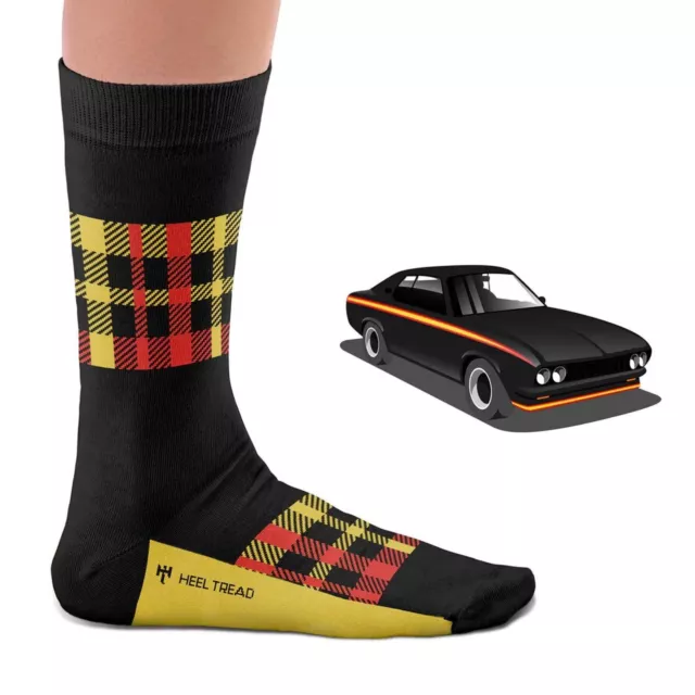 HEEL TREAD Socken im Design "Black Magic" - Gr. 41-46 - Race Turbo Auto Tuning