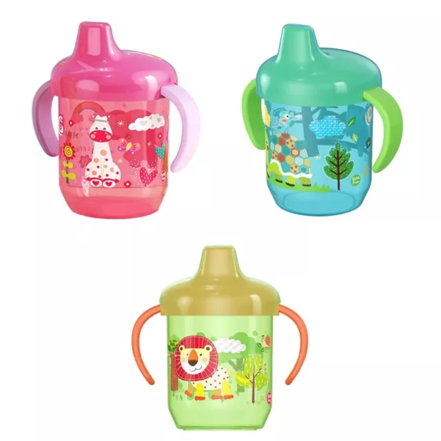 260ml Large Capacity Toddler Water Cup with Integrated Handle and Lid