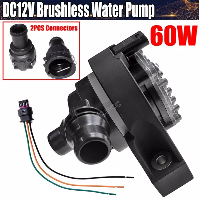 DC 12V 60W Electric Brushless Water Pump 40L/Min High-flow Engine Auxiliary Pump