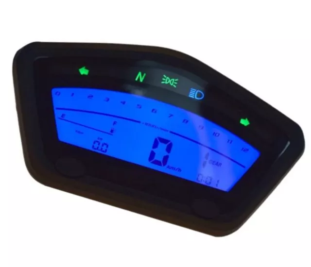 Universal Digital Tachometer Speedometer für Motorrad Moped Mofa Roller Quad ATV