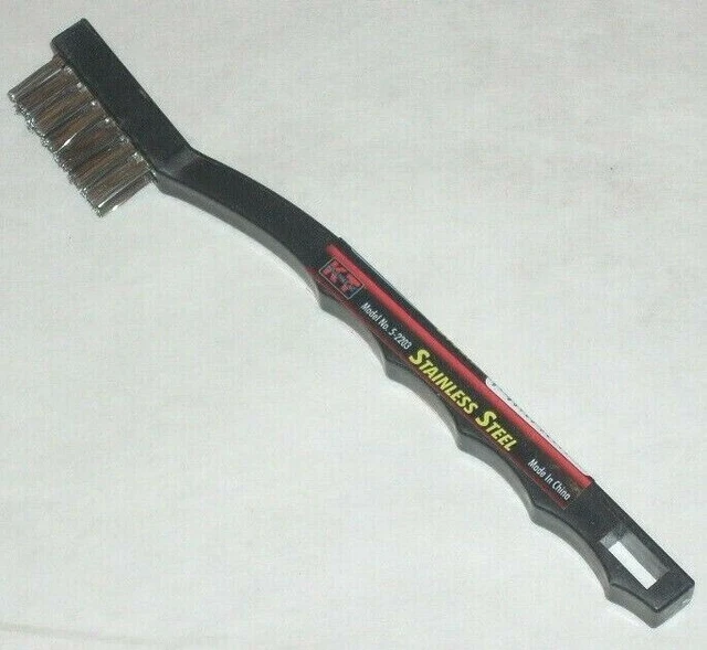 KT Industries 5-2203 Stainless Steel Cleaning Wire Brush Plastic Handle