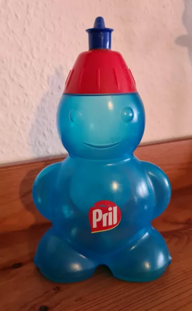 PRILINO * Pril Spülmittelflasche * leer * für Sammler * blau * Vintage