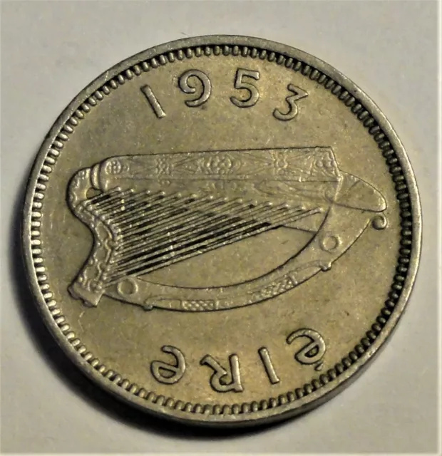 Ireland / Irland 3 Pence 1953 - Motiv: Hase -  ss //vf