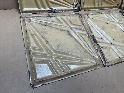 6pc Lot of 11.5" x 11.5" Antique Ceiling Tin Vintage Reclaimed Salvage Art Craft 3
