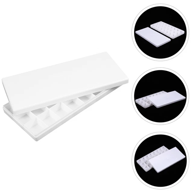 Foldable 24-Grid Paint Palette – Plastic Artist Palette For Watercolors, Oils & Acrylics, Portable Paint Mixing Tray