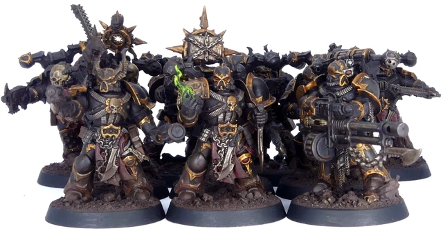 WARHAMMER 40K BLACK Legion Chaos Space Marines Legionnaires Kill Team ...
