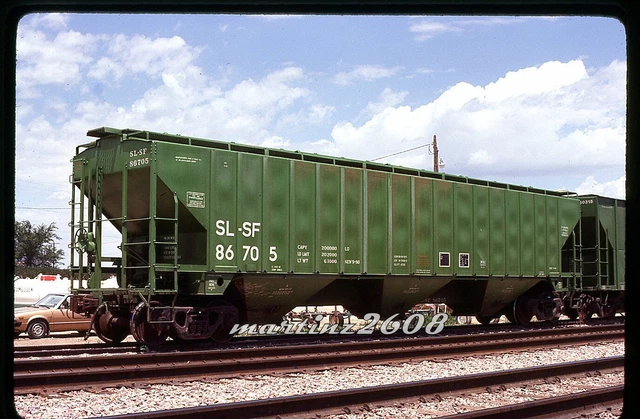 (Jb) Orig. Train Slide Slsf (Frisco) 86705 Covered Hopper