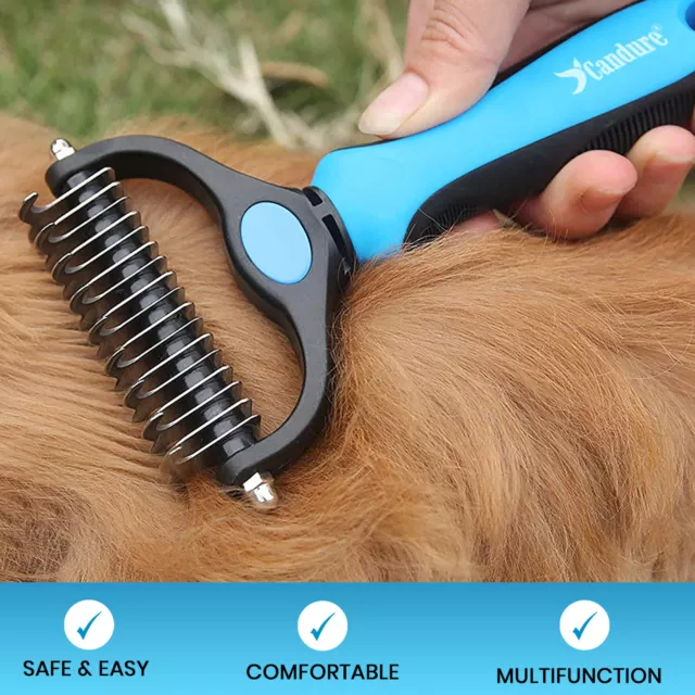 Professional Pet Dog Cat Comb Brush Dematting Undercoat Grooming Comb Rake Tool 3