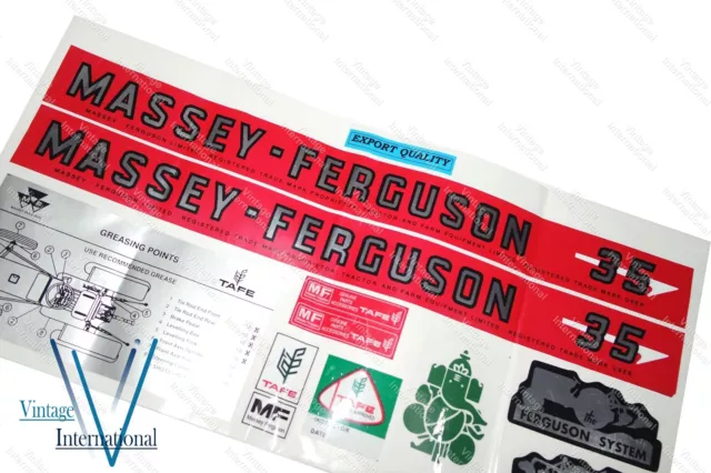 Pour Massey Ferguson 35 Tracteur Décalque Autocollant Transfert Set @ UK