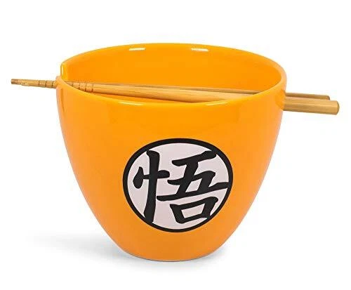 Dragon Ball Z 4-Star Ball Ceramic Noodle Bowl & Chopsticks Set | Official Gok...
