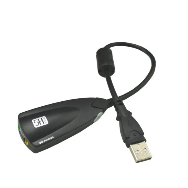 2X(Tarjeta de Sonido USB Externa 7.1 Adaptador 5HV2 3D Audio Auricular Micr4252