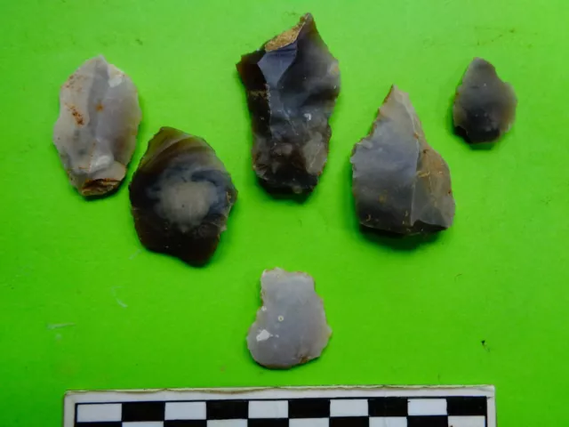 Group of British Flint Neolithic Arrowheads TG.17/3 - Dorset Found - Look!