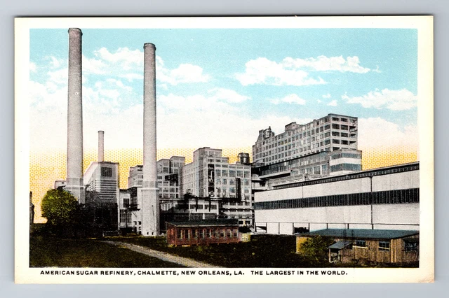 New Orleans LA-Louisiana, American Sugar Refinery, Antique Vintage Postcard