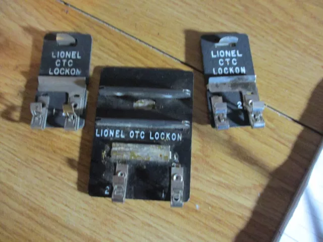 (3) Vintage Lionel O Gauge Track CTC, OTC & UTC LOCKON Connector Terminals
