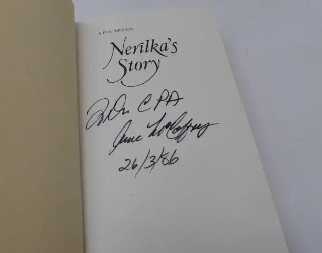 Anne McCaffrey / Nerilka's Story A Pern Adventure *SIGNED* (HC, 1986, 1st Ed)