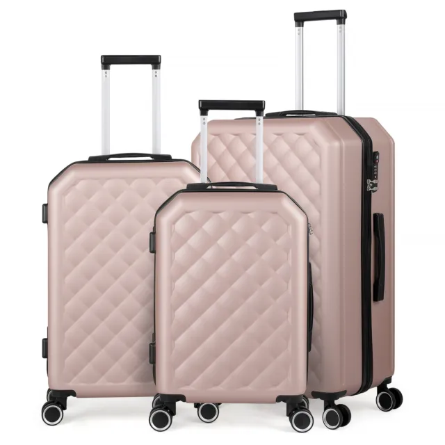 3Pcs Luggage Set-Lightweight Spinner Wheels Hardshell Suitcase with TSA Lock