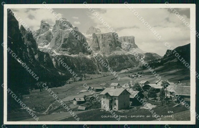 Bolzano Colfosco Gruppo Sella Foto cartolina VK3784
