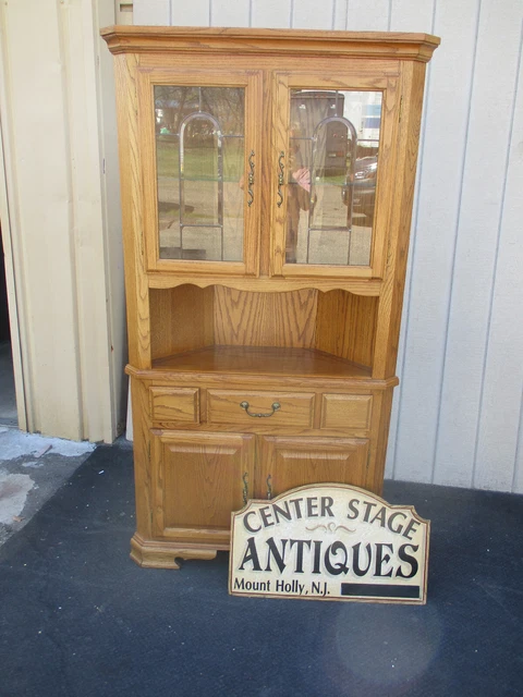 64370 Oak Corner China Cabinet Curio