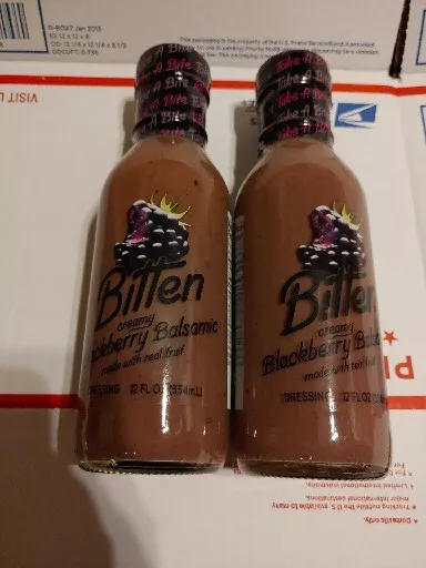 Bitten Creamy Blackberry Balsamic Salad Dressing 2 - 12oz Bottles - Fast Ship