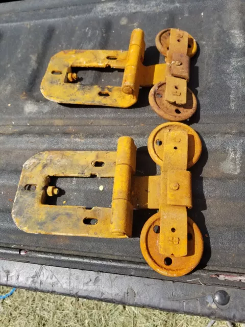 Pair Of Antique Barn Door Hangers Horseshoe Style