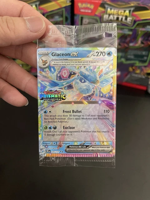 CRIMP ERROR POKÉMON TCG Prismatic Evolutions Glaceon EX 026/131 Promo ...
