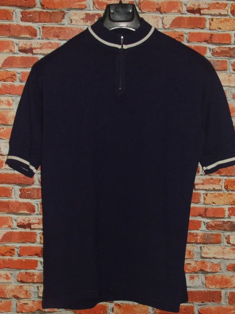 Maillot Cyclisme Vintage Eroica - 80% Laine Brodée - Taille M - Années 70