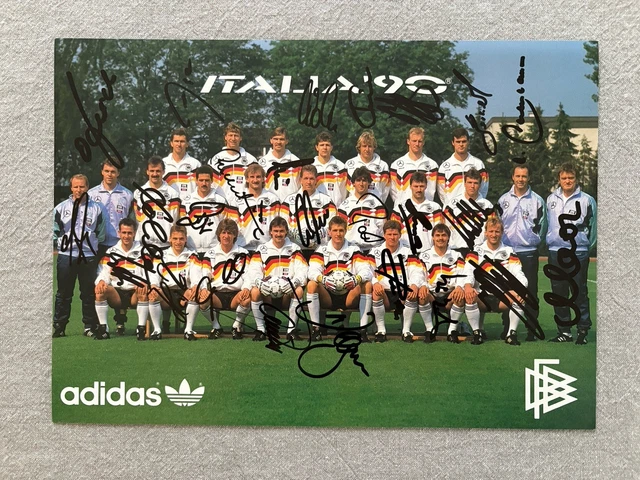 Autogrammkarte Thomas Hässler – DFB Weltmeister 1990, Original Signiert, Sammlerstück Fußball