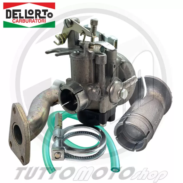 Kit Completo Carburatore 19-19 Collettore Bocchettone Vespa Pk 50 Hp Fl2