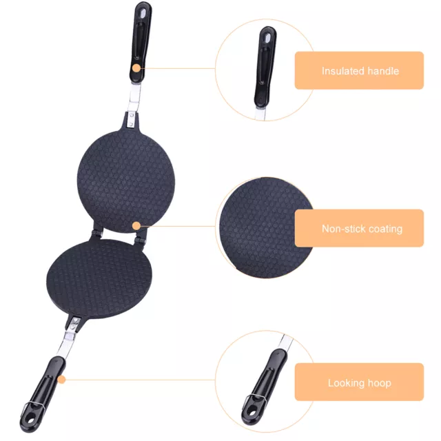 Household Kitchen Gas Nonstick Waffle Cone Making Mold Mould Baker Egg Roll DG