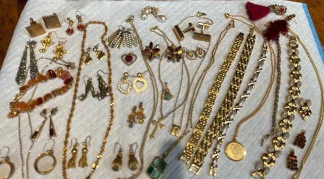 Gold Tone Jewellery Untested Lot Ticket 65