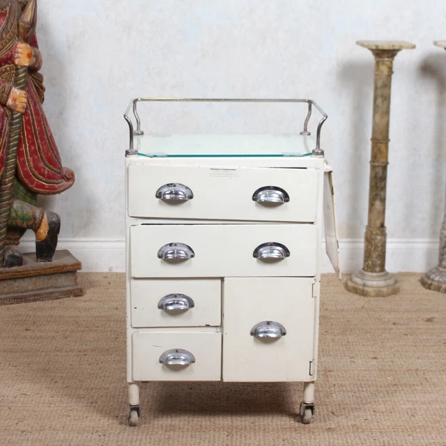 Vintage metal dentist cabinet discount
