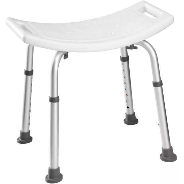 Sgabello per doccia rettangolare altezza regolabile sedile seduta alluminio bagn