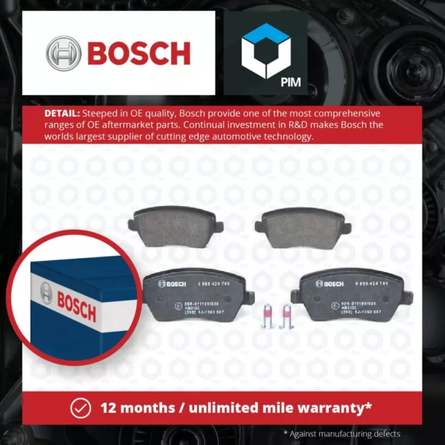 Brake Pads Set fits RENAULT CLIO Front 9 1.2 1.4 1.6 1.5D 03 to 22 Genuine Bosch