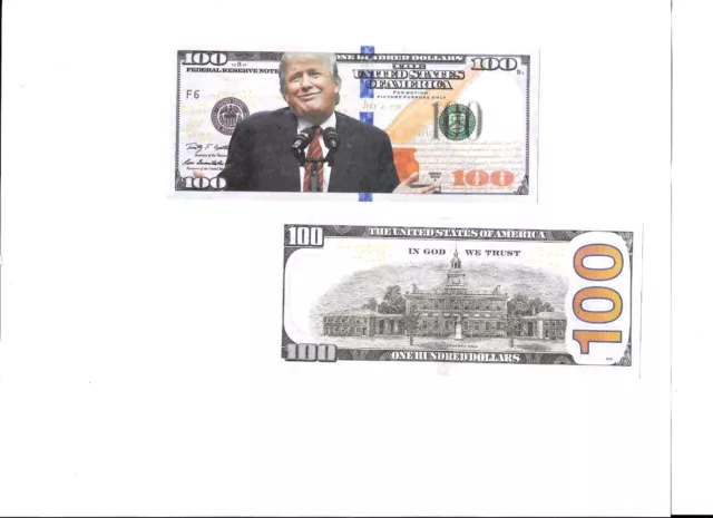 ✅ Pack of 15 Donald Trump 2024 Re*Election Presidential Novelty Dollar Bill!! ✅