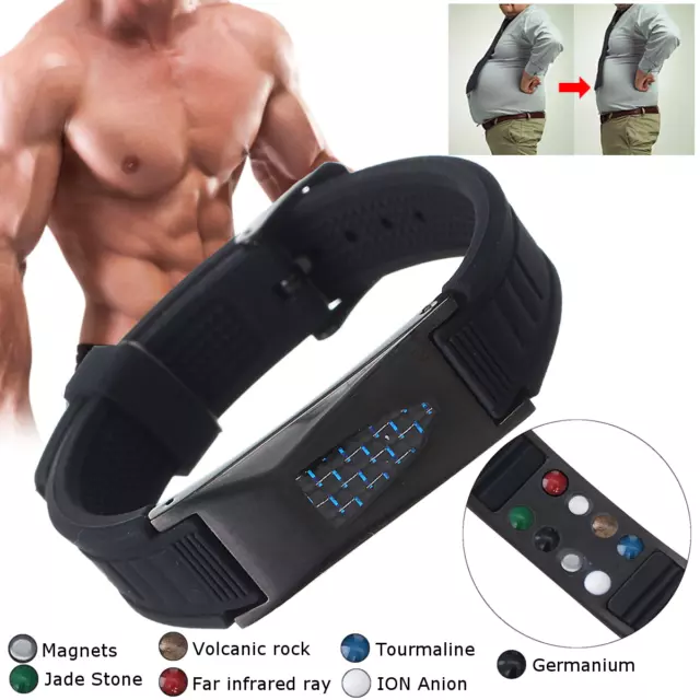 7 in 1 Titanium Magnetic Energy Armband Power Bio Bracelet Health Pain Relief.