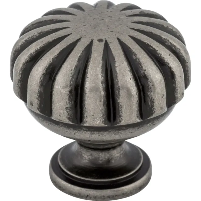 Top Knobs Cabinet  Melon Knob 1 1/4 Inch Pewter Antique