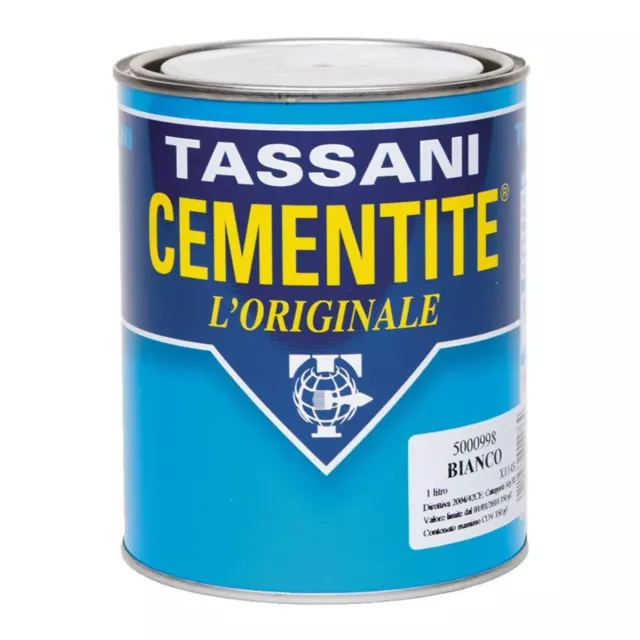 Pittura opaca fondo finitura CEMENTITE TASSANI BIANCA PER LEGNO METALLO MURATURA 2