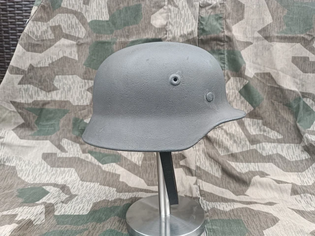 Originaler Stahlhelm M40, restauriert, Wehrmacht Luftwaffe, Q66, Rauhtarn,