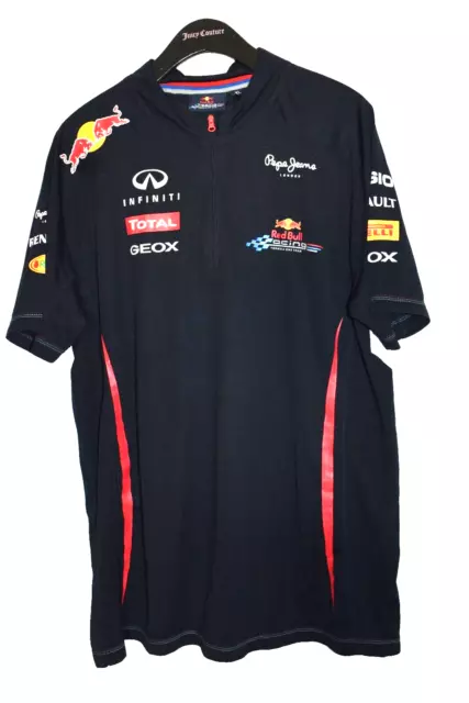 RED BULL Racing Formula 1 Team Polo Jersey Shirt Black Men’s Size XL UNWORN