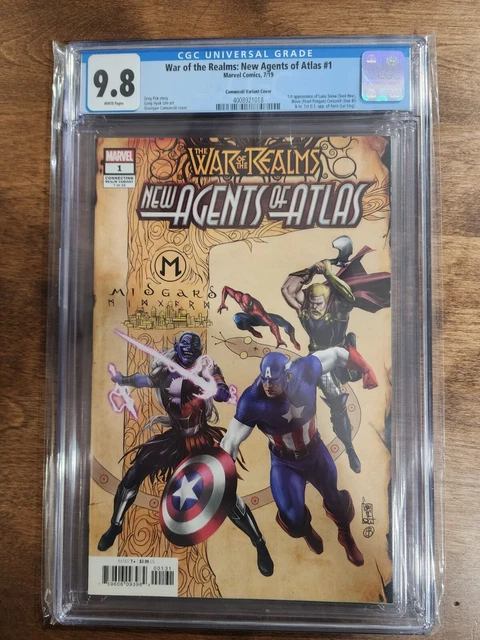 War of the Realms, New Agents of Atlas #1, CGC 9.8, 1st app of Aero, Wave, etc.