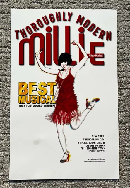 Thoroughly Modern Millie Broadway Musical Window Card Poster 14" x 22"