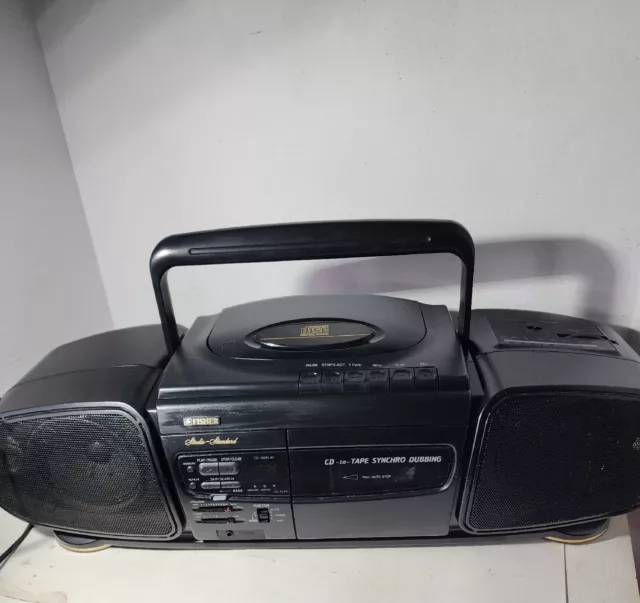Vintage 1993 Fisher PHDS200 Portable Stereo AM/FM Radio CD Tape Cassette Boombox Vintage 1993 Fisher PHDS200 Portable Stereo AM/FM Radio CD Tape Cassette Boombox