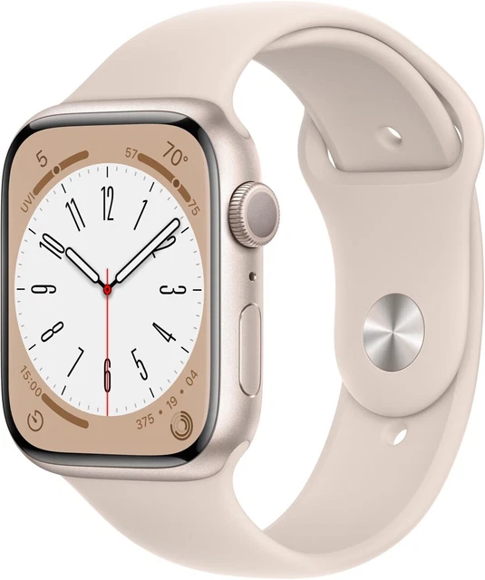 Apple Watch Series 8 41 mm GPS MNP63FD/A Starlight Sport Band NEU + OVP