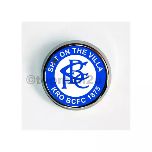 New Quality Circular Metal Pin Badge - BCFC, Birmingham - SOTV Anti-Villa