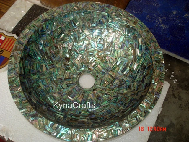 45,7cm Mármol Lavabo Piedra Preciosa Cubierta Trabajo Cocina De Patrimonio Arte